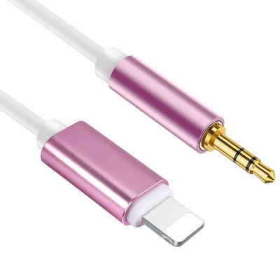 For IPhone Aux Cord Aux Cord for Car Apple to 3.5mm Aux Cable for IPhone5 and Above Models and Ipad-Rose Gold