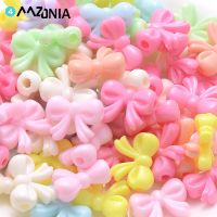 30pcs 19MM Acrylic Bow Beads Bowknot Charms Multi Color Plated Acrylic Spacer Bracelet Making Handmade DIY Accessories DIY accessories and others