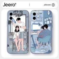 Jeero เคสคู่ เคสไอโฟน คู่รัก กันกระแทกซิลิโคนนุ่มการ์ตูนน่ารักตลก เคสโทรศัพท์ Compatible for iphone 14 13 12 11 Pro Max SE 2020 X XR XS 8 7 ip 6S 6 Plus HFF1092