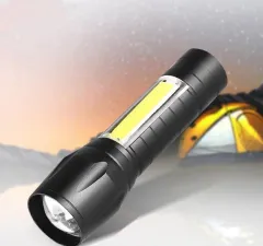 E-SHIDAI Solar/Rechargeable Multi Function 1000 Lumens LED Flashlight, with  Emergency Strobe Light and 1200