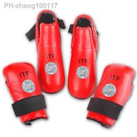 Taekwondo ITF Gloves Foot Guard Set Protector Ankle High Quality PU Leather ITF Protector Footwear Boot Boxing For Adult Child