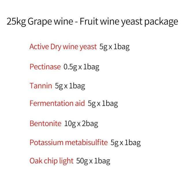 50kg Red Wine Ingredients Winemaking Package Tannin Fermentation