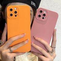 【 Cw】luxury Candy Color Matte เคสศัพท์สำหรับ 13 12 11 Pro Max XS Max XR X 8 7 Plus กล้องป้องกัน Soft Silicon กันชน