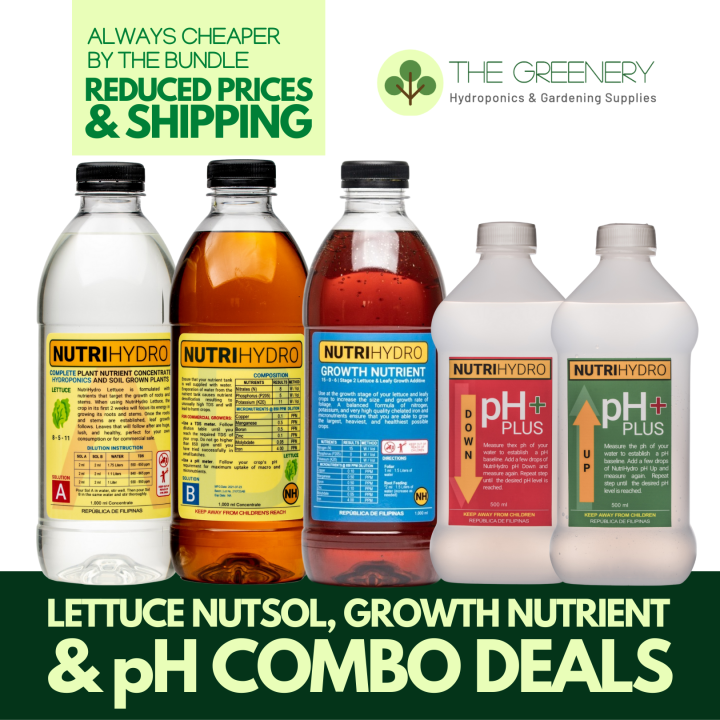 NutriHydro Lettuce Formula Growth Nutrient pH Combo Lazada PH
