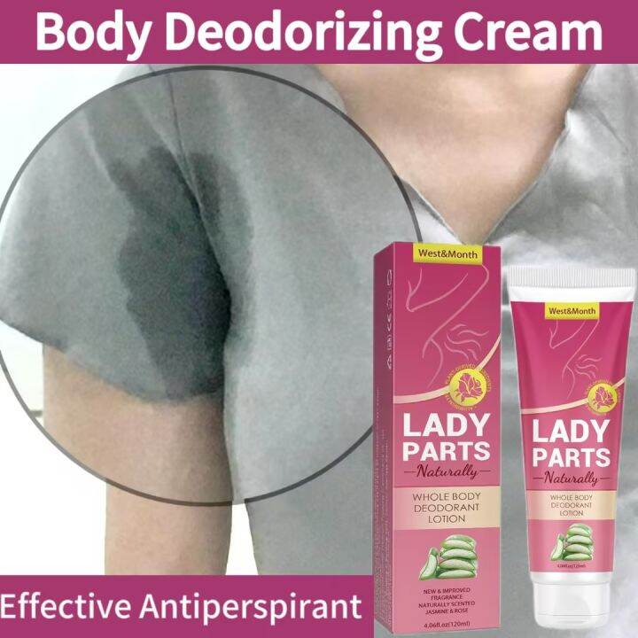 Body Deodorizing Cream 120ML Multiparts Use Removes Underarm Odors