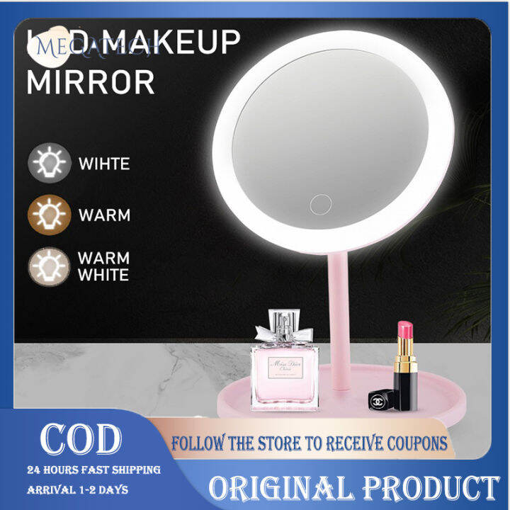 MegaTech LED Makeup Mirror USB rechargeable Vanity Mirror Desktop