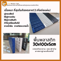 new พื้นพลาสติก ขนาดใหม่ หนา 5 เซน(30x100x5cm)  แสลท ปูพื้น วางของ ปูกรงสัตว์เลี้ยง ชั้นวางตันไม้ โรงเรือน