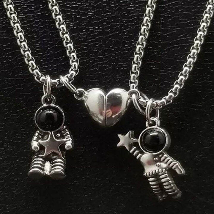 Feilok Collana Con Ciondolo Astronauta In Argento Sterling 925 – Gioiello Donna, Lunghezza 40+5 Cm, Regalo Con Sacchetto In Velluto - 2