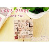 ตัวปั๊ม/ตรายาง ชุดหัวใจ รูปหัวใจ รัก LOVE DIARY STAMP SET