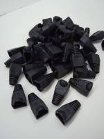 BOOTS BLACK RJ45/100ตัว บูธแลนด์ สีฟ้า เข้าได้ทั้งcat5/6 มีความยึดยุ่นดี แข็งแรงทนทาน ทำจากวัสดุที่ได้มาตราฐาน ใช้ง่าย