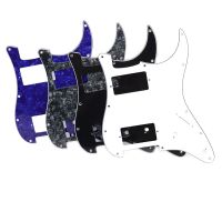 HR-1pcs PVC Guitar Pickguard 11 Holes HH Pickguard Scratch Plate with Screw For ST SQ Style Guitar