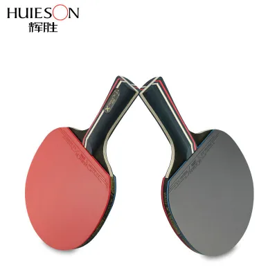 Huieson 2pcs 3 Stars Table Tennis Racket Double Face Pimples In Ping Pong Paddle Bat Set With Storage Bag 3 Balls For Training