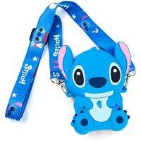 Kawaii Mini Stitch ซิลิโคน Crossbody กระเป๋ากระเป๋าสตางค์ Stich Purse ของขวัญคริสต์มาสสำหรับเด็กผู้หญิงน่ารัก Anime Figures