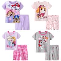 Cartoon Kids Baby Girls Pajamas Set Unicorn Sleepwear Toddler Short Sleeve Pyjamas Homewear