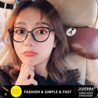 (JIUERBA)COD แว่นตาแฟชั่นสไตล์เกาหลีสำหรับผู้หญิง R Cat Eye กรอบแว่นตาสำหรับผู้หญิงผู้ชาย