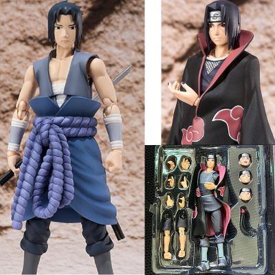 โมเดลการ์ตูน SHF Akatsuki รูปอะนิเมะ Sasuke ส่วน Uchiha HITACHI SH Figuarts นารูโตะของเล่นเด็กของขวัญตุ๊กตาขยับได้หุ่นแอคชั่น