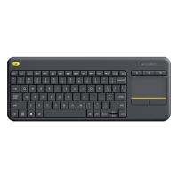 Logitech K400บวก2.4GHz แป้นพิมพ์ควบคุมแบบสัมผัสไร้สายช่วงไร้สาย: 10M (สีดำ)(YDDF)