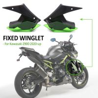 ปีกชิ้นส่วนรถจักรยานยนต์ลมสปอยเลอร์ด้านข้างสำหรับ Kawasaki Z900 Z 900 2020 2021ปีกคงที่ตามหลักอากาศพลศาสตร์สำหรับแก้ไขชุดปีก