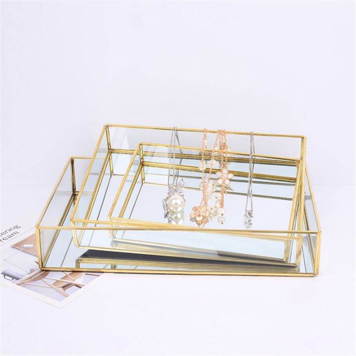 2-pcs-nordic-retro-storage-tray-gold-rectangle-glass-makeup-organizer-tray-dessert-plate-jewelry-display-home-kitchen-decor-s-amp-m