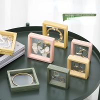 1PCS 2022 New Anti-oxidation PE Film Jewelry Box Portable Transparent Storage Earrings Necklace Suspension Display Box