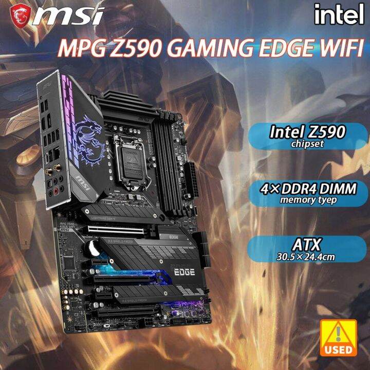 1 LGA 1200 Motherboard MSI MPG Z590 GAMING EDGE WIFI Adopts Intel Z590