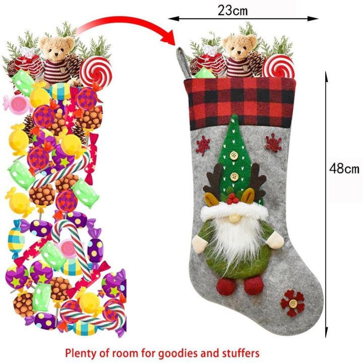 ถุงของขวัญคริสต์มาส-ถุงเท้าคริสต์มาส-ถุงขนมซานตาคลอส-ตกแต่งต้นคริสต์มาส-ของขวัญวันคริสต์มาส-อุปกรณ์ตกแต่งวันคริสต์มาส-ของขวัญ
