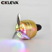 EKLEVA Car Air Vent Perfume Clip Led Lights Metal Case Car Styling Air