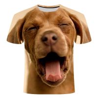 New Hip-hop Funny Animal Dog/Monkey Funny 3D Printing T-shirt Top Mens Short-sleeved Fashion Ruffian Handsome Plus Size Shirt