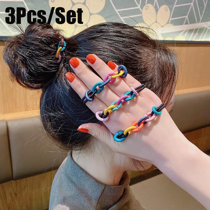 Online Watch Shopping Modern Fashion Free Delivery Worldwide 3pcsset Chiffon Hair Scrunchie 