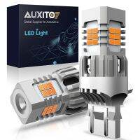 AUXITO 1500LM T20 W21W WY21W 7440 2x ไฟเลี้ยว LED หลอดไฟ Canbus ข้อผิดพลาดฟรีไม่มี Hyper แฟลช Amber สีเหลือง