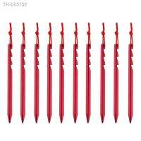 ✧ 10pcs/set 18cm Tent Pegs Stakes Nails Aluminium Alloy Tri-Beam Adjustable 3 -Latch Points For Camping Hiking Backpackping