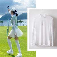 Golf Gear 2022 spring new golf clothing outdoor sun protection inner layer ultra-thin ice silk bottoming shirt round neck high collar simple