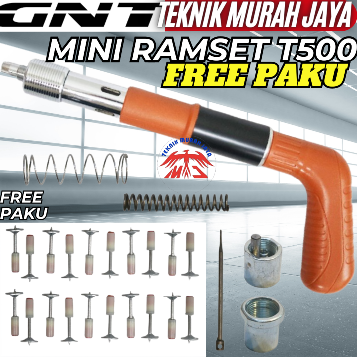 Gnt Mini Ramset T Stampset Gun Alat Paku Tembak Beton Free Paku Lazada Indonesia