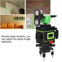 12 Line 3D Green Laser Meter ปรับระดับด้วยตนเอง Green Beam Line Level Measuring เครื่องมือ US 100-240V