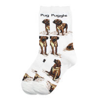 Combed Cotton Women Men Sock Animal Pet Pattern Printed Unisex Fashion Funny Cartoon Black Dog Womens White Long Socks