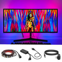 Sync Screen Ambient PC Backlight Kit WS2812B สมาร์ทไลท์สตริป USB LED Immersion สำหรับ Windows Music Sync ห้องเกมครบชุด DC 5V