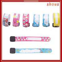 SHOUS 12PCS/8PCS สามารถเขียนด้วยลายมือ เด็กเด็ก ปรับได้ กันน้ำ สร้อยข้อมือการรับรู้ความปลอดภัย สายรัดข้อมือ สายรัดข้อมือป้องกันการสูญหาย