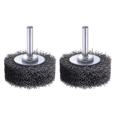 Wire Wheel Brush for Drill Attachment, 2 Inch Removal Paint Rust 0.0118 Inch Carbon Steel Wire 1/4 Inch Shank 20000RPM 2PCS
