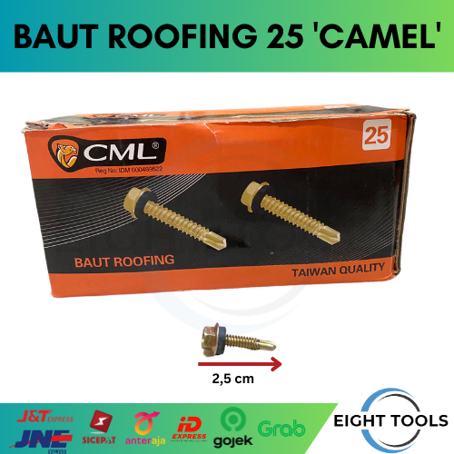 Baut Roofing Skrup Roofing Camel 25mm 25cm 500 Pcs Lazada