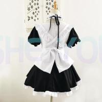 Anime Yosuga No Sora Kasugano Sora Cosplay Costume Maid Apron Dress Uniform Dress + Apron + Oversleeve + Neckwear + Headwear