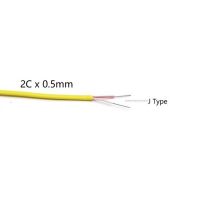 สายเทอร์โมคัปเปิล K J T Type สายฉนวน PTFE แบบ2แกนสายป้องกันสายไฟเบอร์แก้วสายการชดเชยอุณหภูมิสูง