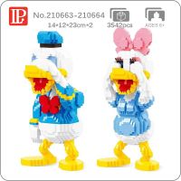 LP Animal World Duck Boy Girl Blindfold Seaman Sailor Bow Pet Doll Mini Diamond Blocks Bricks Building Toy for Children no Box