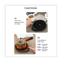 Thermostatic Coaster Three-Speed Adjustable Thermal Insulation Coaster Warm Coaster Coffee Heating Pad