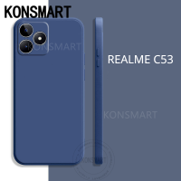 KONSMART เคสผิวสัมผัสใหม่สำหรับ Realme C51 C53นิ่ม TPU น้ำ2023 RealmeC53ปลอกซิลิโคนสีบริสุทธิ์เคสมือถือ