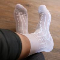 【jw】✶❀  Tube Socks Men  39;s Stocks Business Stockings Sheer Formal Wear Men TNT Strip