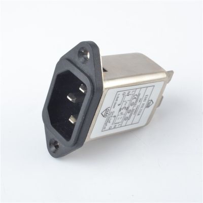 IEC 320 C14 Male Socket Panel Mount Power Line power EMI filter 10A 125/250V  Connector  Wires Leads Adapters