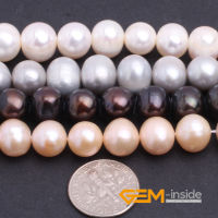 9-10mm Natural Freshwater Pearl Beads For Jewelry Making Strand 15" DIY celet Necklace Jewelry Making Loose Bead