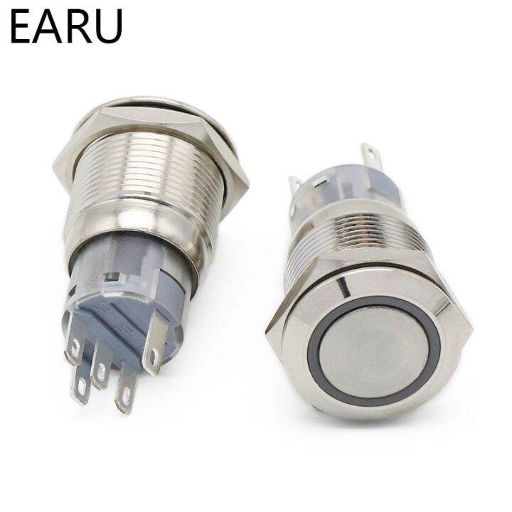 19mm-metal-push-button-switch-waterproof-momentary-reset-self-reset-led-light-illuminated-car-engine-pc-power-3v-5v-12v-24v-220v