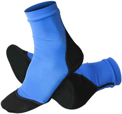 ถุงเท้าครีบยางเทียมสำหรับลูกวอลเล่ย์ชายหาดทรายรองเท้าเล่นฟุตบอลพื้นรองเท้าทำจากโพลีเอสเตอร์บาง1.5มม. รองเท้ากันน้ำป้องกันแสงแดด