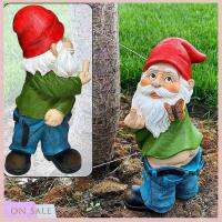 ON SALE Garden Gnome Statue Decor Funny Pants Down Gnomes Lawn Yard Ornaments Gifts 14cm